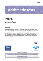 thumbnail of Arithmetic Test 1 Y5 Autumn