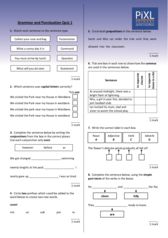 thumbnail of Grammar and Punctuation Quiz Y5 Test 1