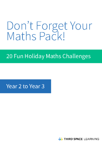 Y2-Y3 Holiday Maths Pack