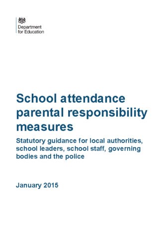 School Attendance Parental Responsibility Measures – Statutory Guidance