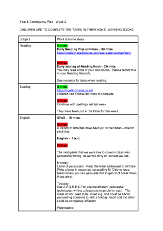 Year 6 Overview Wk 2