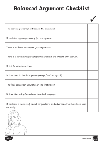 Balanced Argument Checklist