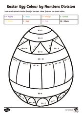 thumbnail of Easter Egg Division Colour by Number