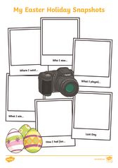 thumbnail of Easter Holiday Snapshots Writing Frame