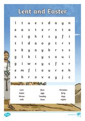 thumbnail of Lent And Easter Word Search