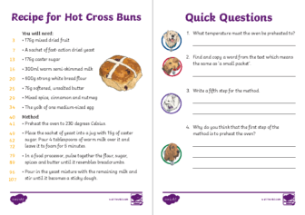 Recipe for Hot Cross Buns