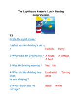 thumbnail of The Lighthouse Keepers Lunch Comprehension