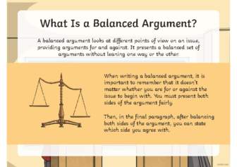 Writing a Balanced Argument Powerpoint