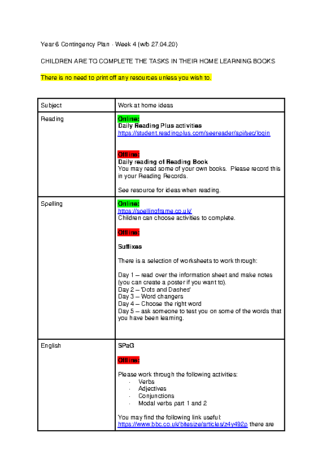 Year 6 Overview Wk 4