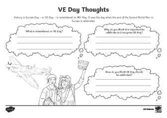 KS2 VE Day Discussion Worksheet