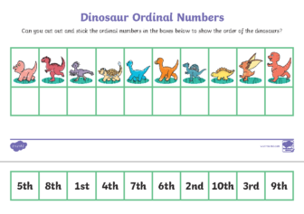 Ordinal numbers Dinosaurs