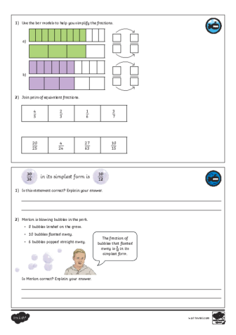 Simplifying fractions