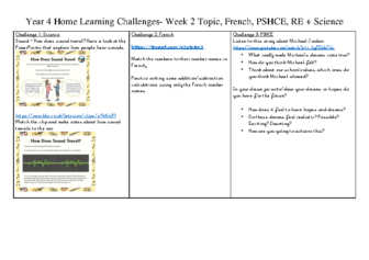 Afternoon Subject Overview