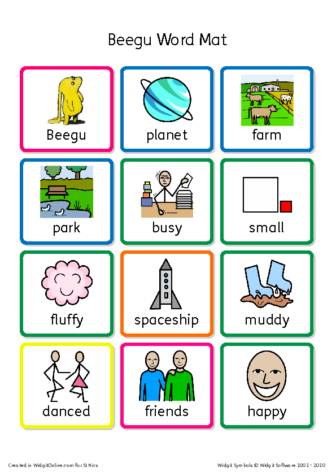 Beegu Word Mat