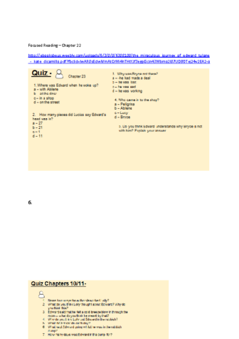 Focused Reading Chapters 23