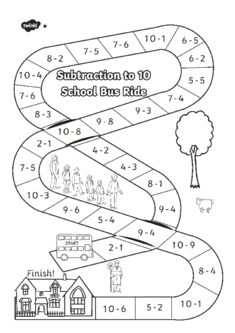 Maths Friday 8th January Subtraction Bus Game