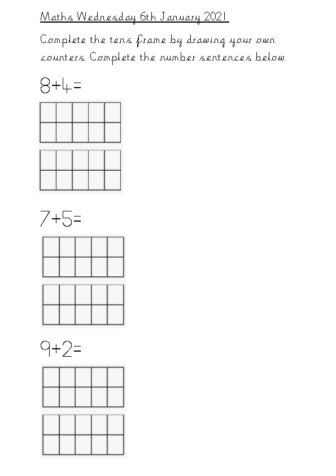 Maths Wednesday 6th January 2021