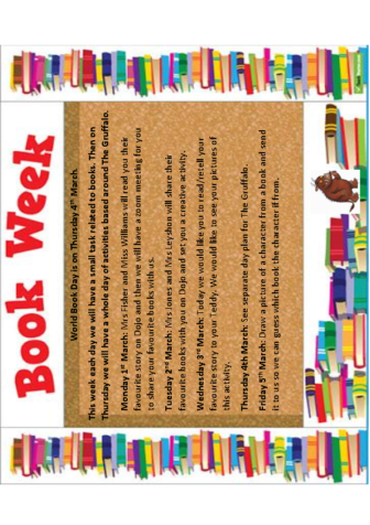 Book Week Timetable