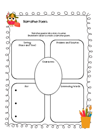 Narrative Poem planning Page