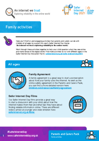 tues 9th feb Family Activities