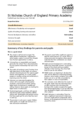 Ofsted Report May 2019