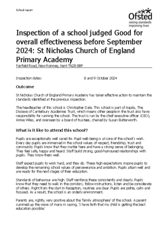 Ofsted Report October 2024